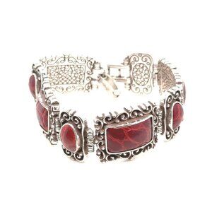 Brighton Red Leather Bracelet